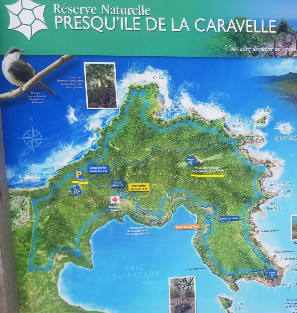 Descriptif randonnée presqu'île de la Caravelle